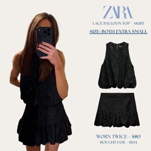ZARA Lace Balloon Top